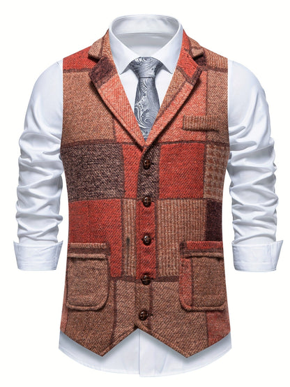 Colete Elegante em Patchwork