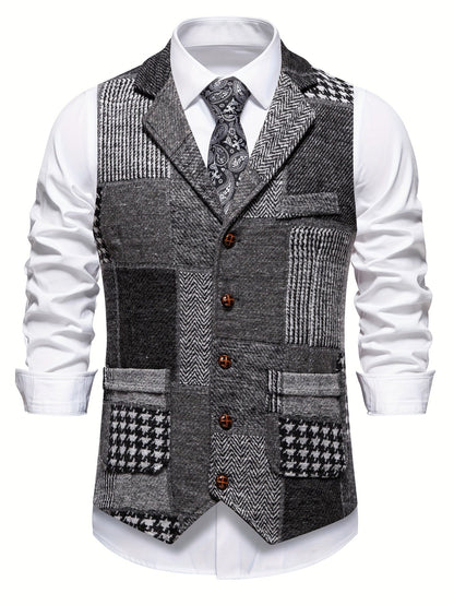 Colete Elegante em Patchwork