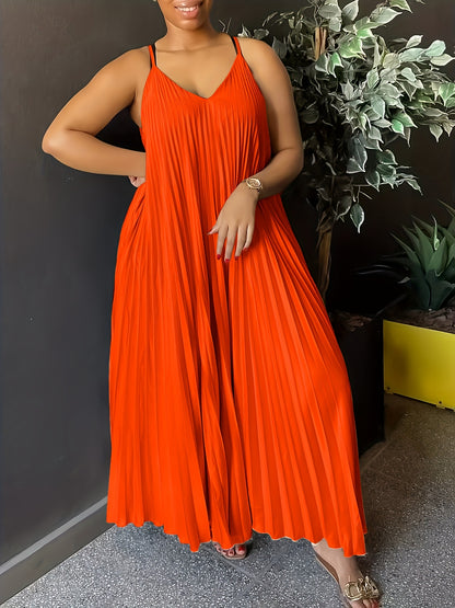 Vestido Soléa Curve Luxe Plissado com Decote em V