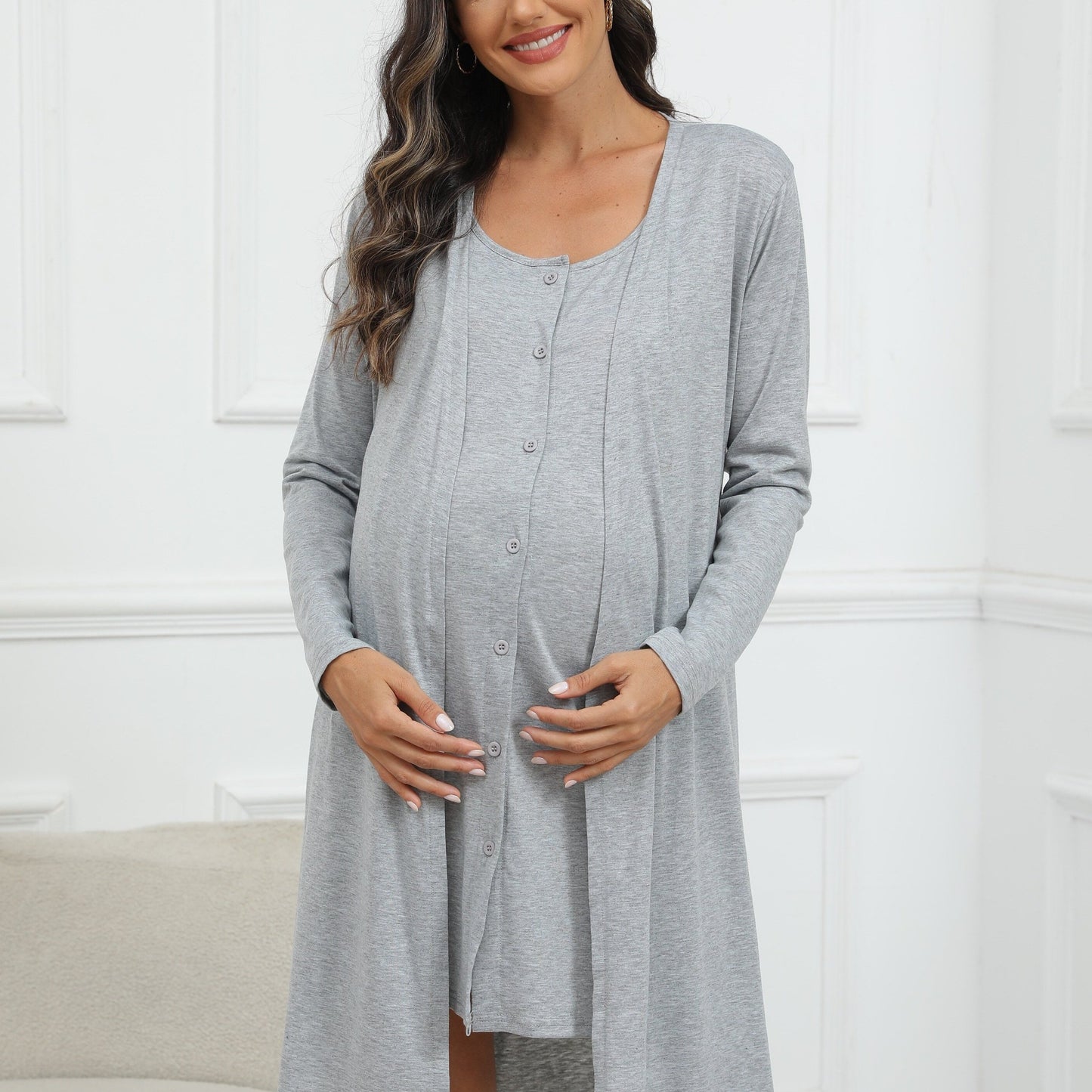 Novo Conjunto Confortável de Roupa para Gestantes