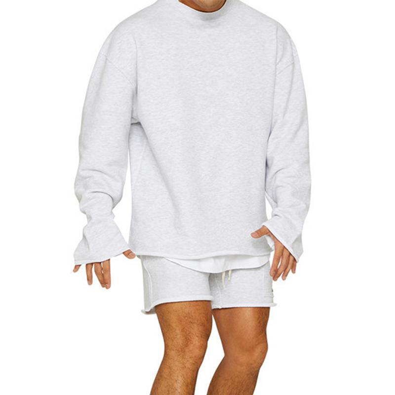 Conjunto de Calções de Sweatshirt para Homem em Cor Sólida 47733694Z