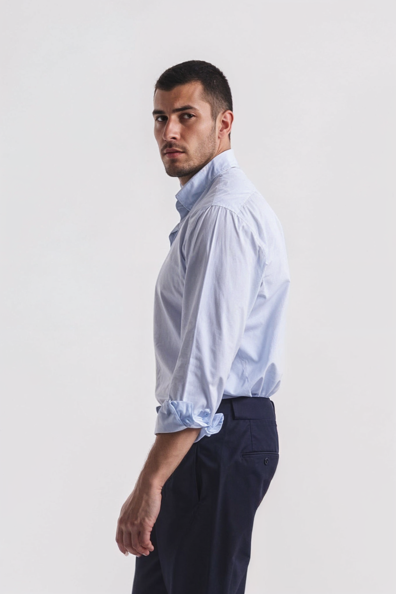 Camisa Lisa Celeste