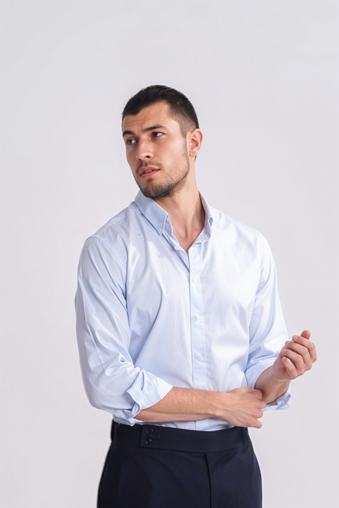 Camisa Lisa Celeste