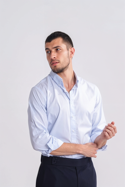 Camisa Lisa Celeste